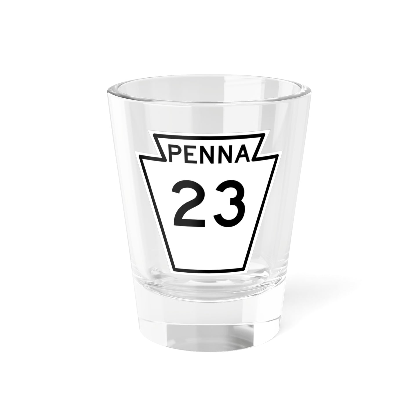 PA-23 1948 (Pennsylvania) (Road Sign) Shot Glass 1.5oz