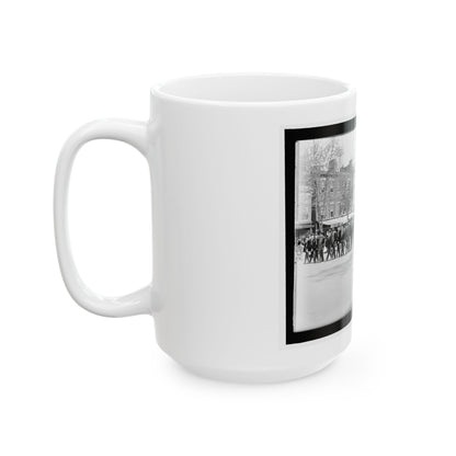 A Large Post In The Great Parade (U.S. Civil War) White Coffee Mug