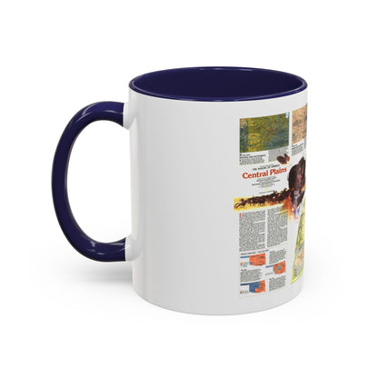 USA - Central Plains 2 (1985) (Map) Accent Coffee Mug
