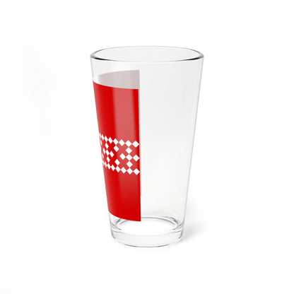 Dovzhky Khmelnytskyi Oblast flag (Ukraine) Pint Glass 16oz