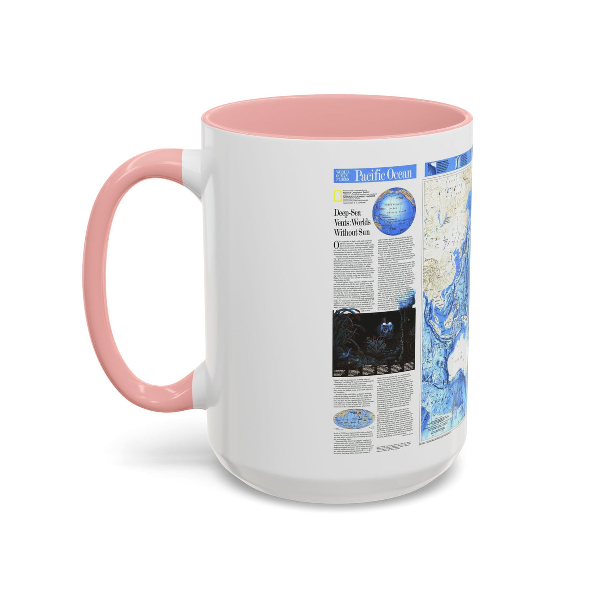 Pacific Ocean (1992) (Map) Accent Coffee Mug