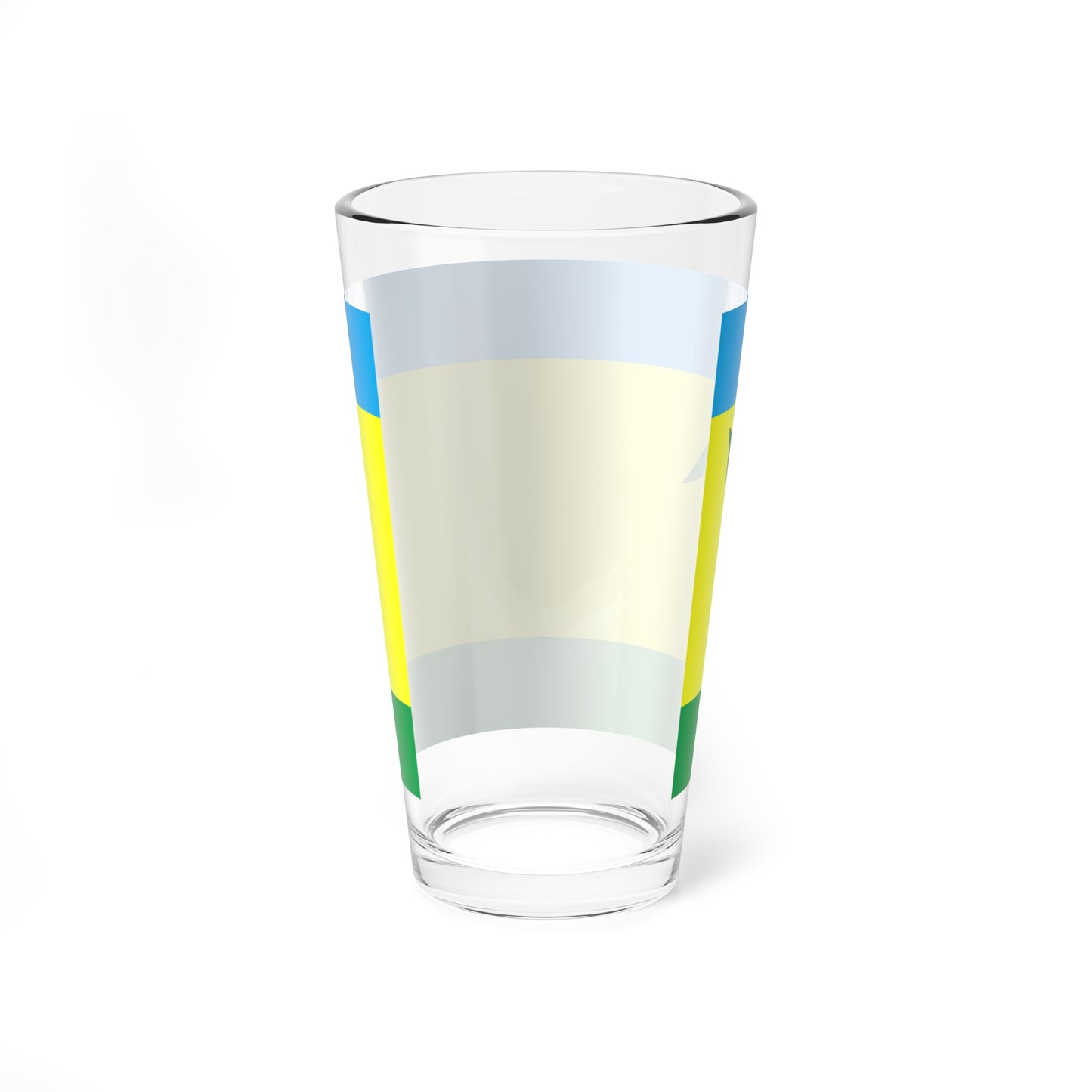 Flag of Rokytne raion in Rivne oblast (Ukraine) Pint Glass 16oz