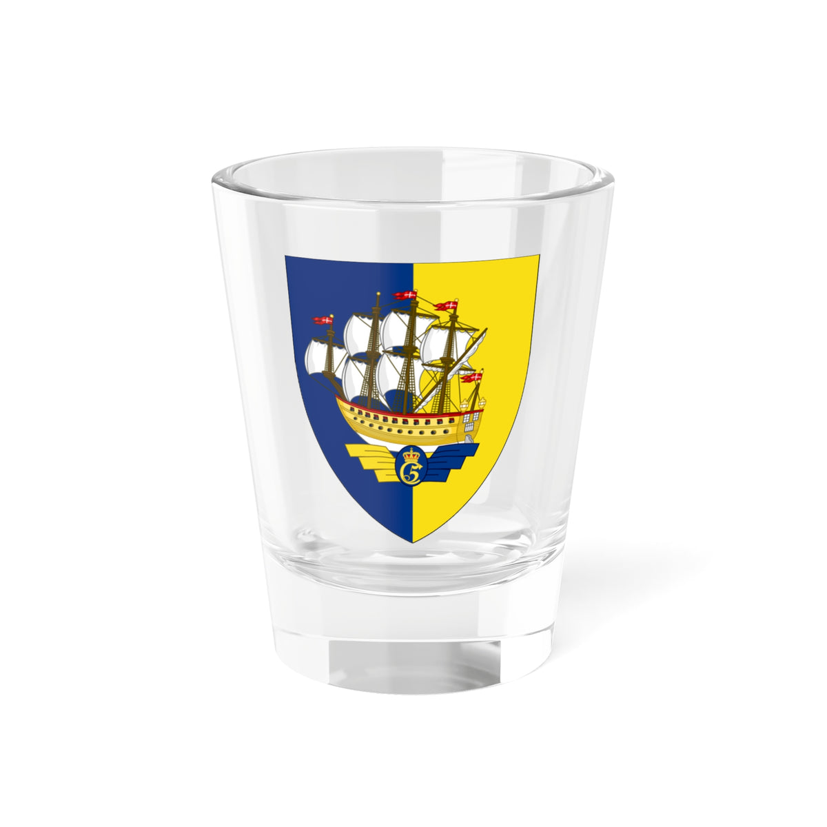 Coat of arms for Marine Regiment (Denmark) (Coat of Arms) Shot Glass 1.5oz