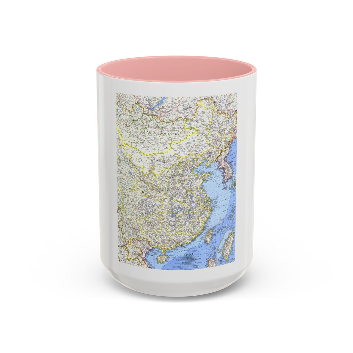 China (1964) (Map) Accent Coffee Mug