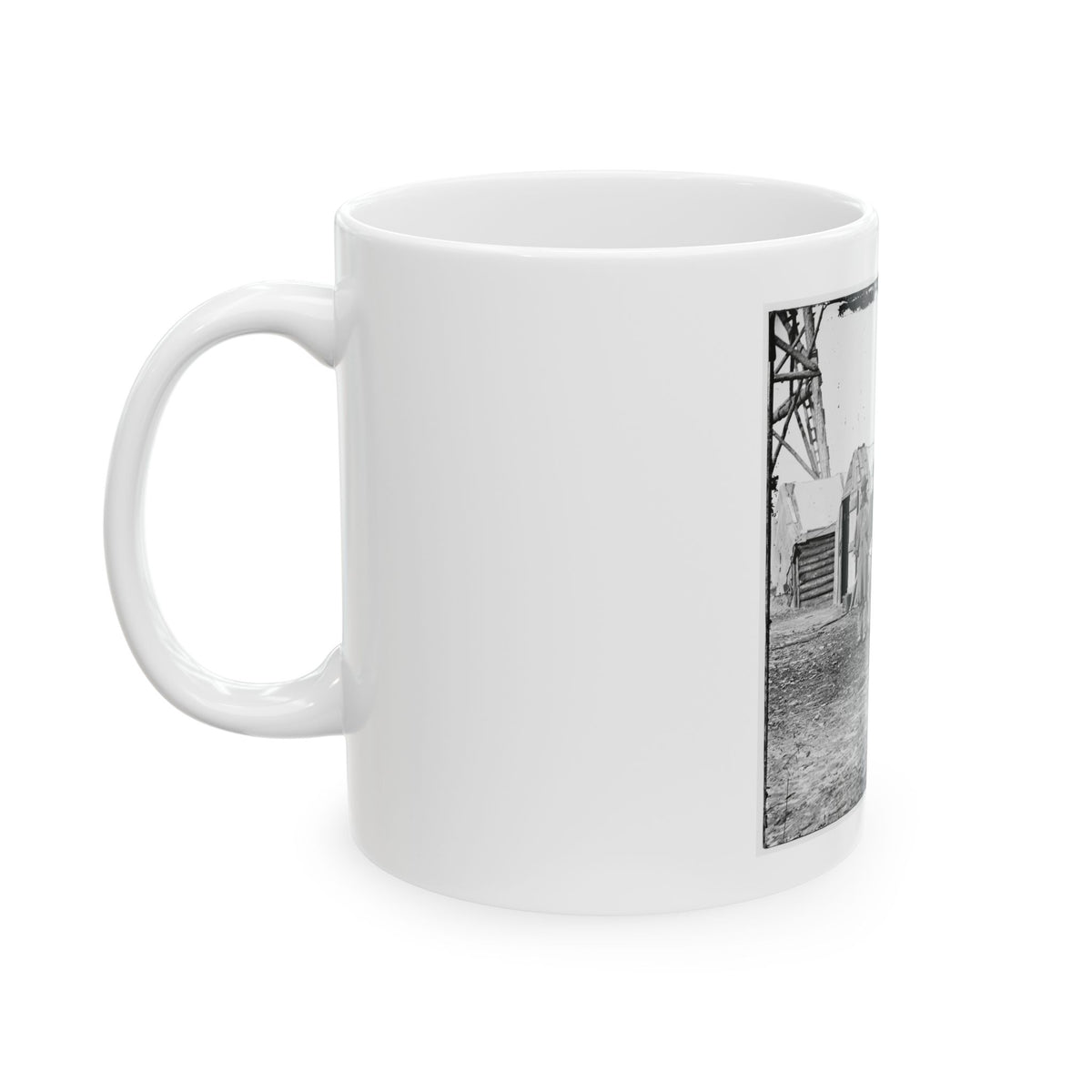 Bermuda Hundred, Va. African-American Teamsters Near The Signal Tower (U.S. Civil War) White Coffee Mug