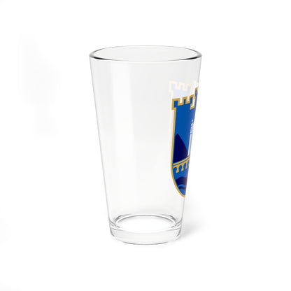 Višegrad grb (Bosnia and Herzegovina) (Coat of Arms) Pint Glass 16oz