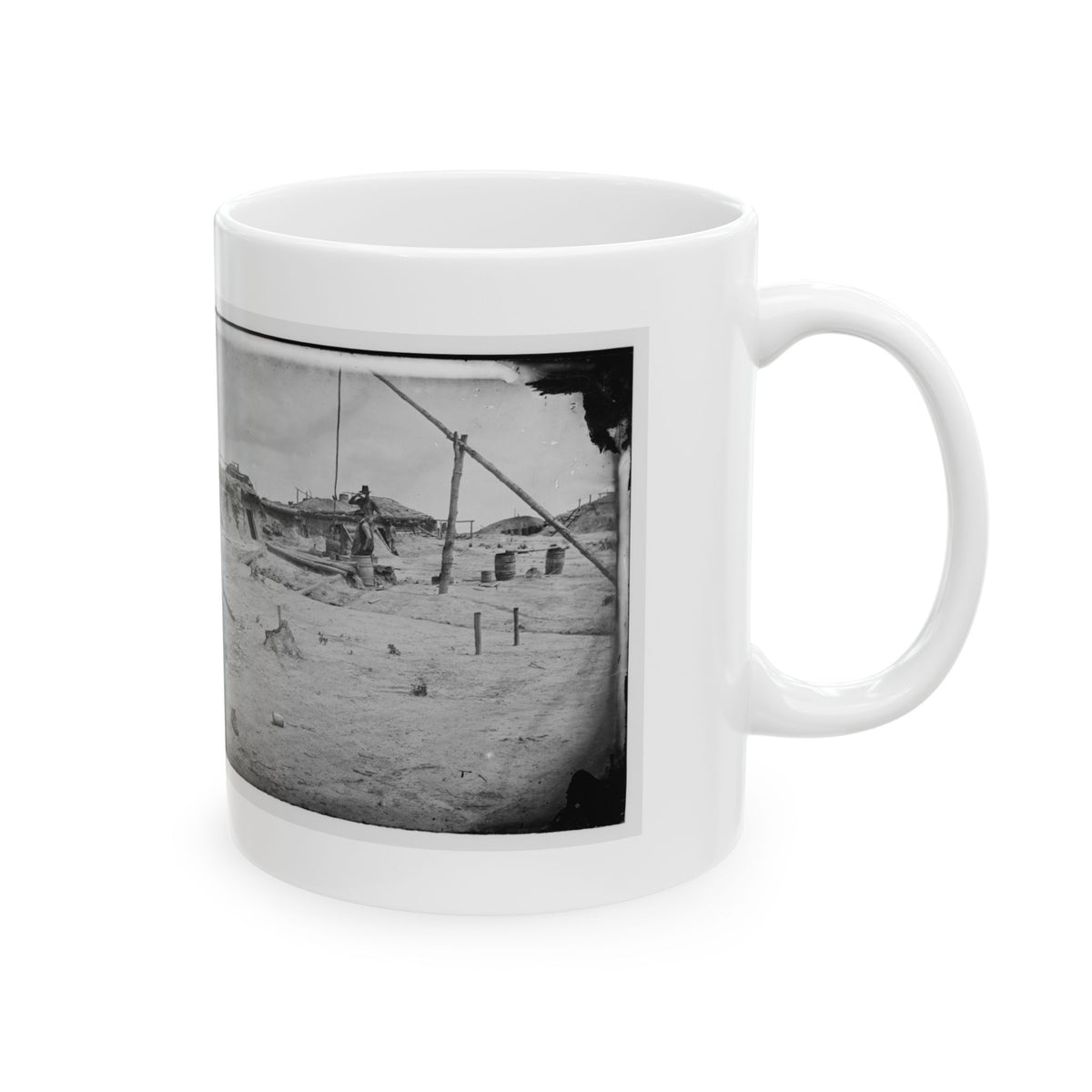 Petersburg, Va. Earthworks In Front Of The Town (U.S. Civil War) White Coffee Mug