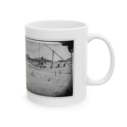 Petersburg, Va. Earthworks In Front Of The Town (U.S. Civil War) White Coffee Mug