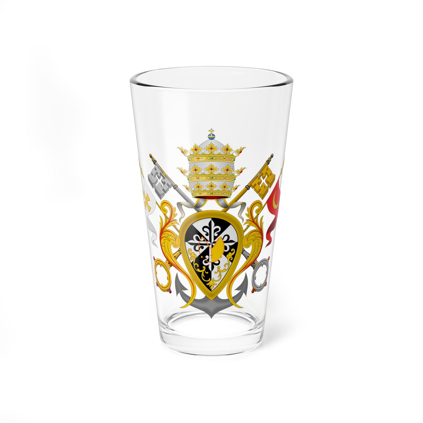 Emblema Tres caídas y Rosario (Spain) (Coat of Arms) Pint Glass 16oz