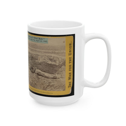 A Dead Rebel Soldier, As He Lay In The Trenches Of  Fort Hell (U.S. Civil War) White Coffee Mug