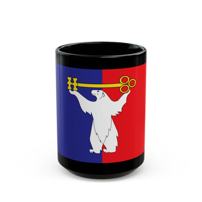 Flag of Norilsk Krasnoyarsk Krai Russia - Black Coffee Mug-15oz-Go Mug Yourself