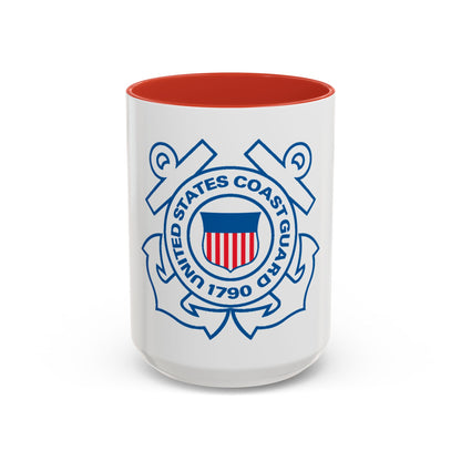 USCG Official Emblem (U.S. Coast Guard) Accent Coffee Mug