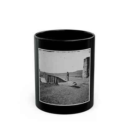 Knoxville, Tenn., Vicinity. Bridge At Strawberry Plains, 20 Miles Northeast Of Knoxville; Camera On Tripod At Right (U.S. Civil War) Black Coffee Mug