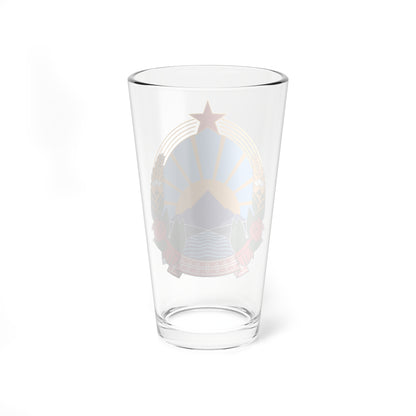 Emblem of Macedonia 1946-2009 (Yugoslavia) (Coat of Arms) Pint Glass 16oz