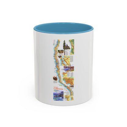 USA - Coastal California (1993) (Map) Accent Coffee Mug