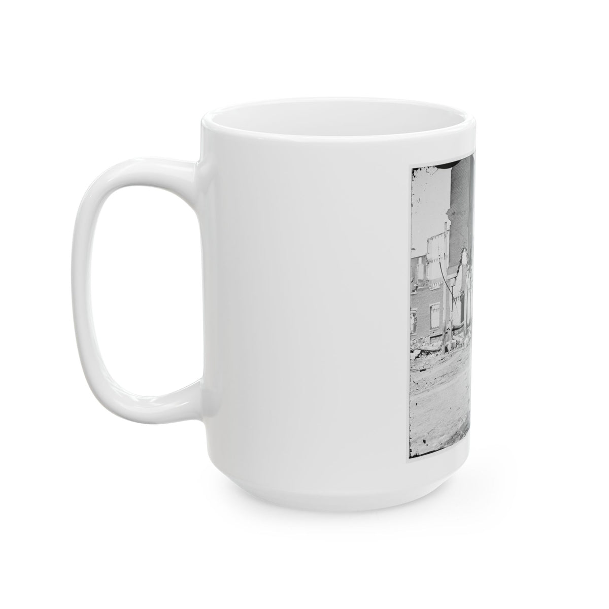 Richmond, Va. Street In The Burned District (U.S. Civil War) White Coffee Mug