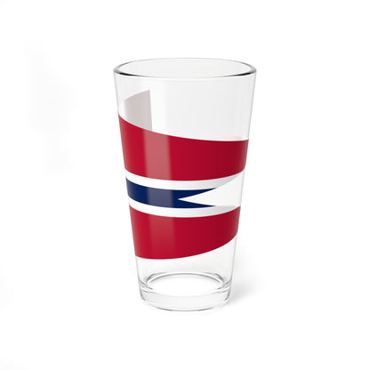 Rank Flag of a Norwegian Captain (Norway) Pint Glass 16oz