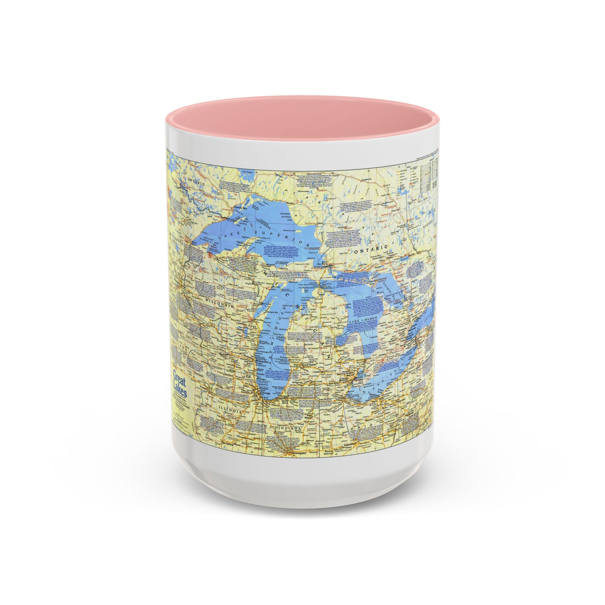 Canada - The Great Lakes 1 (1987) (Map) Accent Coffee Mug