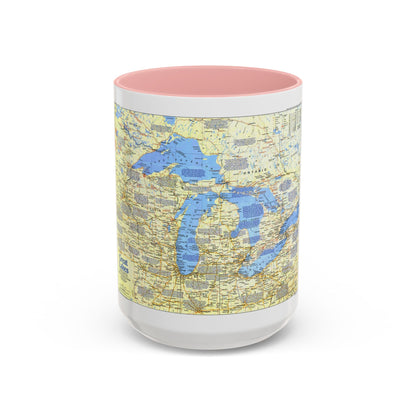 Canada - The Great Lakes 1 (1987) (Map) Accent Coffee Mug