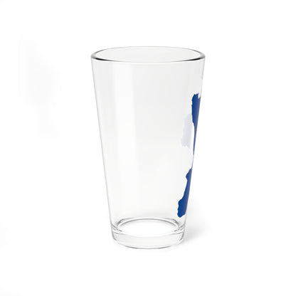 Flag map of Calabria (Italy) Pint Glass 16oz