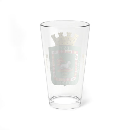 Puerto Rico Coat of Arms First Spanish Republic 1873 (Puerto Rico) (Coat of Arms) Pint Glass 16oz