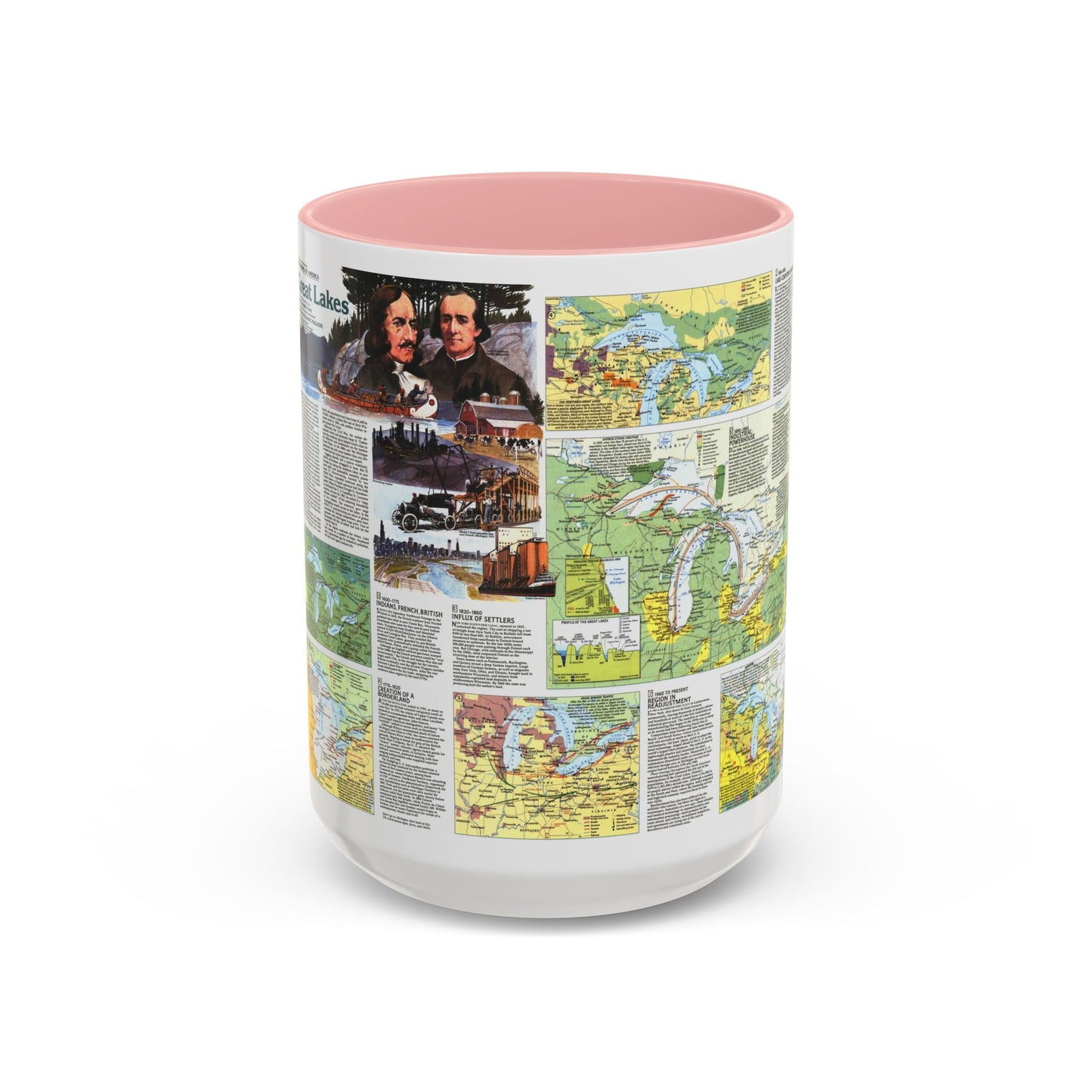 Canada - The Great Lakes 2 (1987) (Map) Accent Coffee Mug