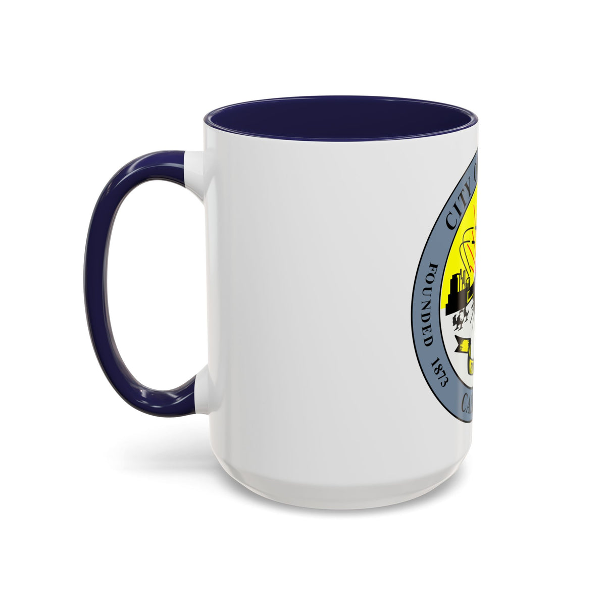 Seal of Downey California - Accent Coffee Mug
