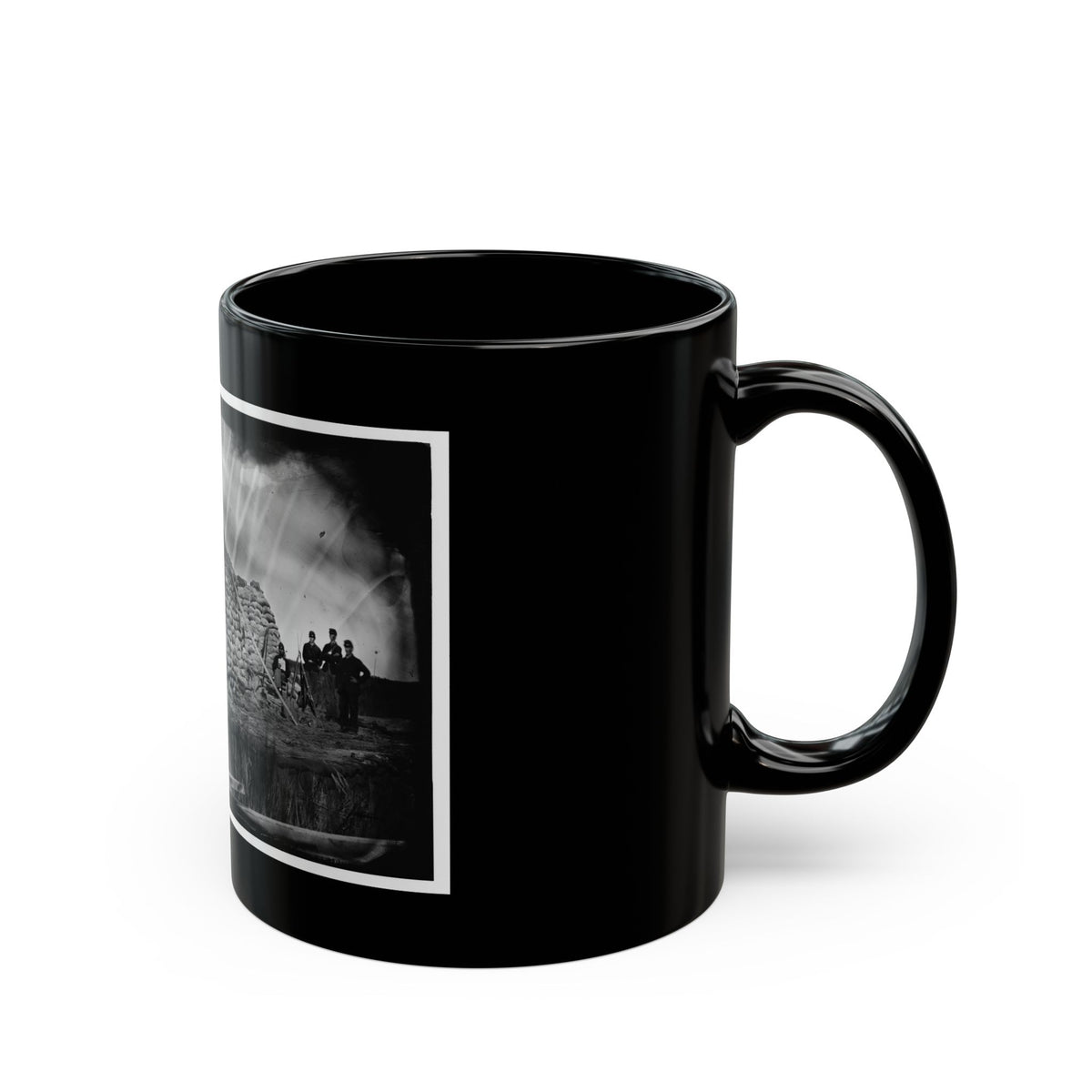 Morris Island, South Carolina. The  Marsh Battery  Or  Swamp Angel  After The Explosion, August 22, 1863 (U.S. Civil War) Black Coffee Mug