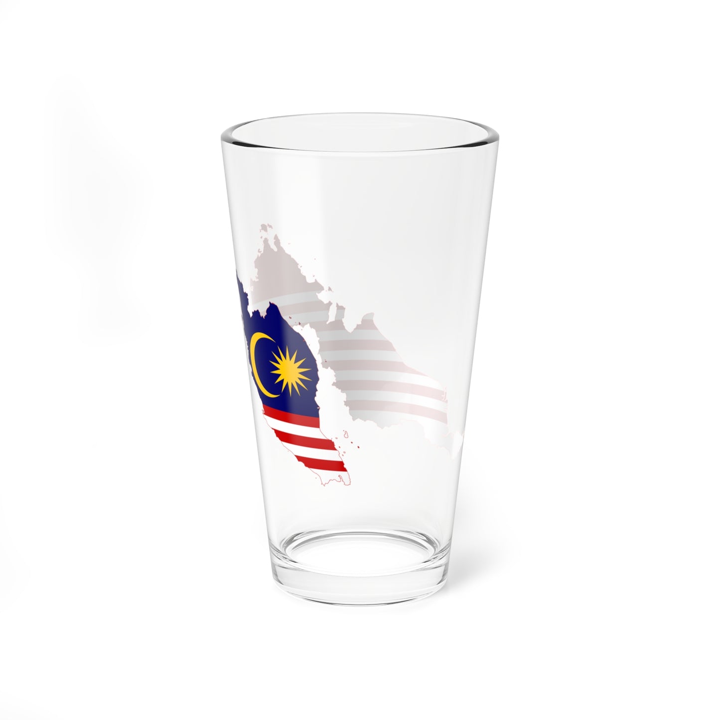 Flag map of Malaysia (Malaysia) Pint Glass 16oz