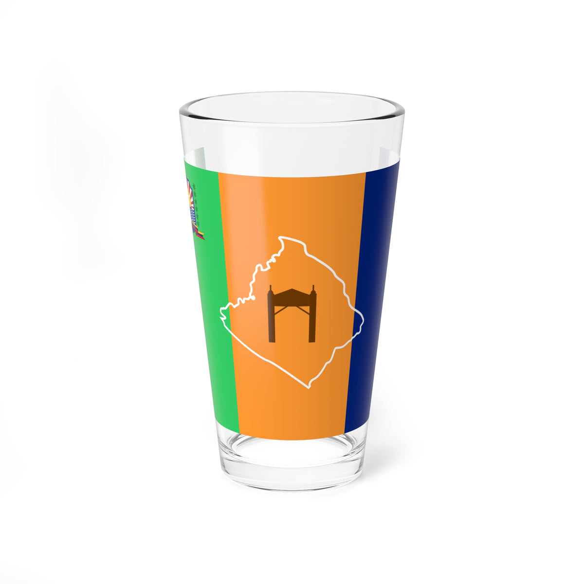 Bandera del municipio Capistrano Anzoategui (Venezuela) Pint Glass 16oz
