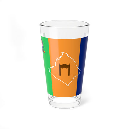 Bandera del municipio Capistrano Anzoategui (Venezuela) Pint Glass 16oz