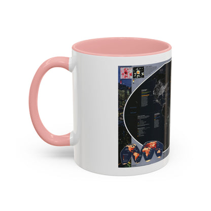 World Map - Population and Resources (1998) (Map) Accent Coffee Mug