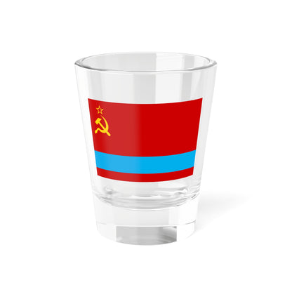 Flag of the Kazakh Soviet Socialist Republic 1953-1991 Flag of Kazakhstan 19911992 2-3 (Kazakhstan) Shot Glass 1.5oz
