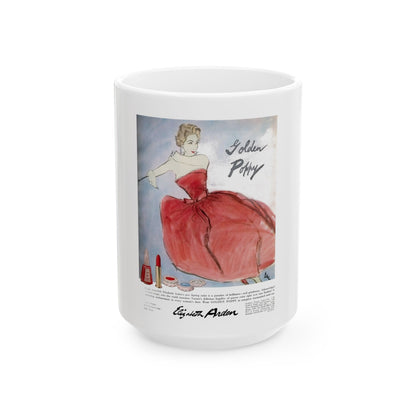 Golden Poppy, Elizabeth Arden advertisement, 1957 - White Coffee Mug