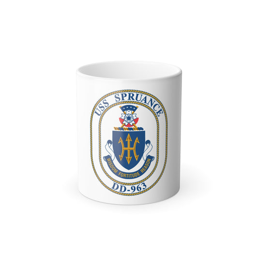 USS Spruance DD 963 (U.S. Navy) Color Changing Mug 11oz
