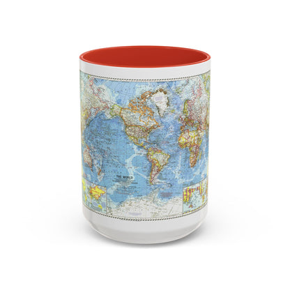 World Map (1960) (Map) Accent Coffee Mug