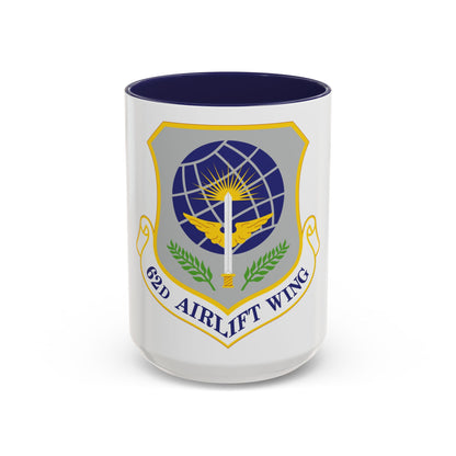 62d Airlift Wing (U.S. Air Force) Accent Coffee Mug