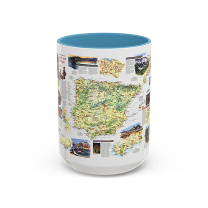 Spain and Portugal - A Traveller's Map (1998) (Map) Accent Coffee Mug