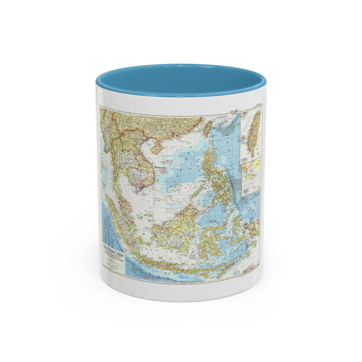 Asia - Southeast (1955) (Map) Accent Coffee Mug