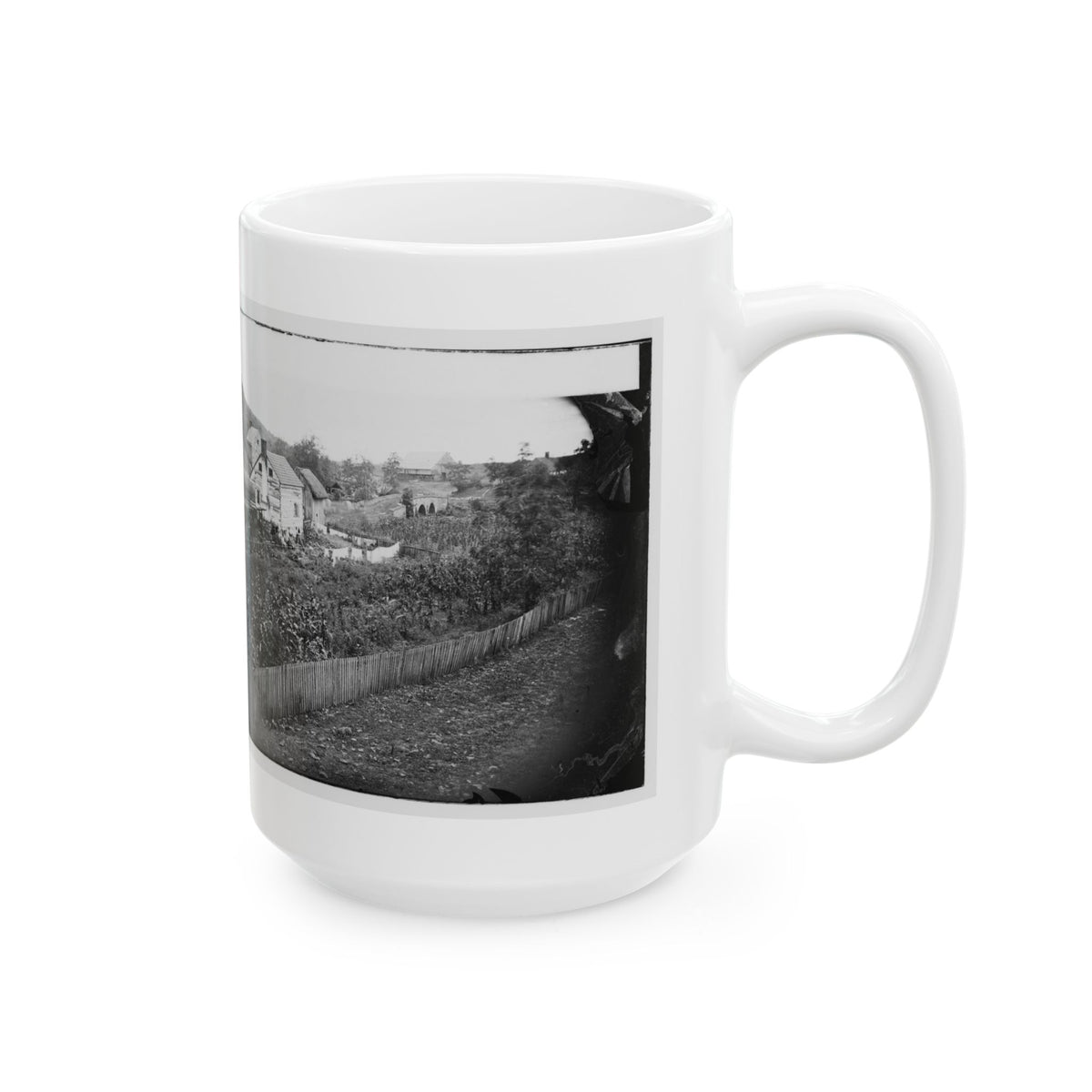 Antietam, Maryland. Bridge Across The Antietam. Northeast View (U.S. Civil War) White Coffee Mug