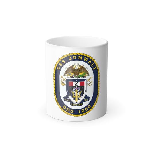 USS Zumwalt DDG 1000 Crest (U.S. Navy) Color Changing Mug 11oz