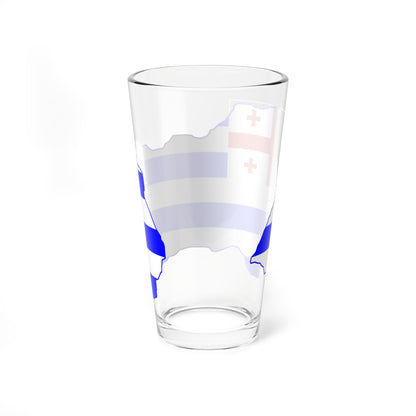 Flag map of Adjara (Georgia) Pint Glass 16oz