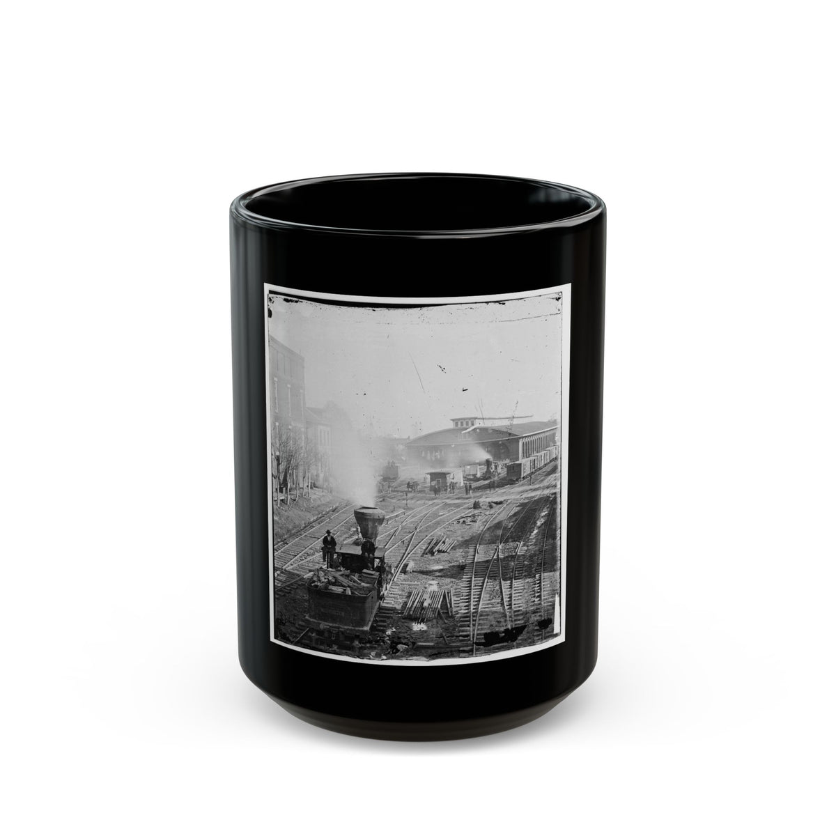 Atlanta, Georgia. Railroad Yards (U.S. Civil War) Black Coffee Mug