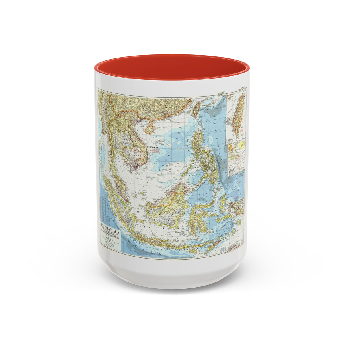 Asia - Southeast (1955) (Map) Accent Coffee Mug