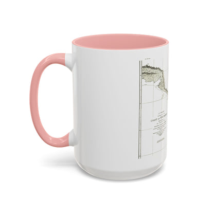America - NorthWest Coast (1898) (Map) Accent Coffee Mug