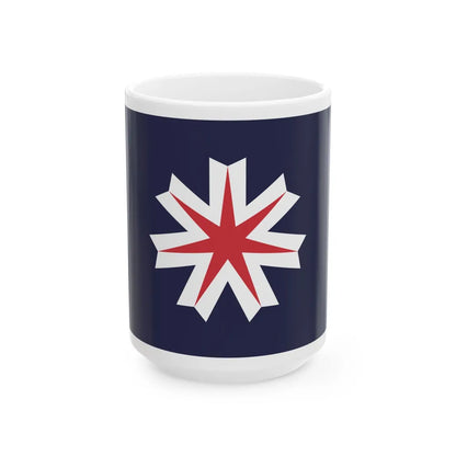 Flag of Hokkaido Prefecture Japan - White Coffee Mug-15oz-Go Mug Yourself