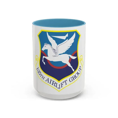 135th Airlift Group (U.S. Air Force) Accent Coffee Mug 15oz Light Blue - Go Mug Yourself