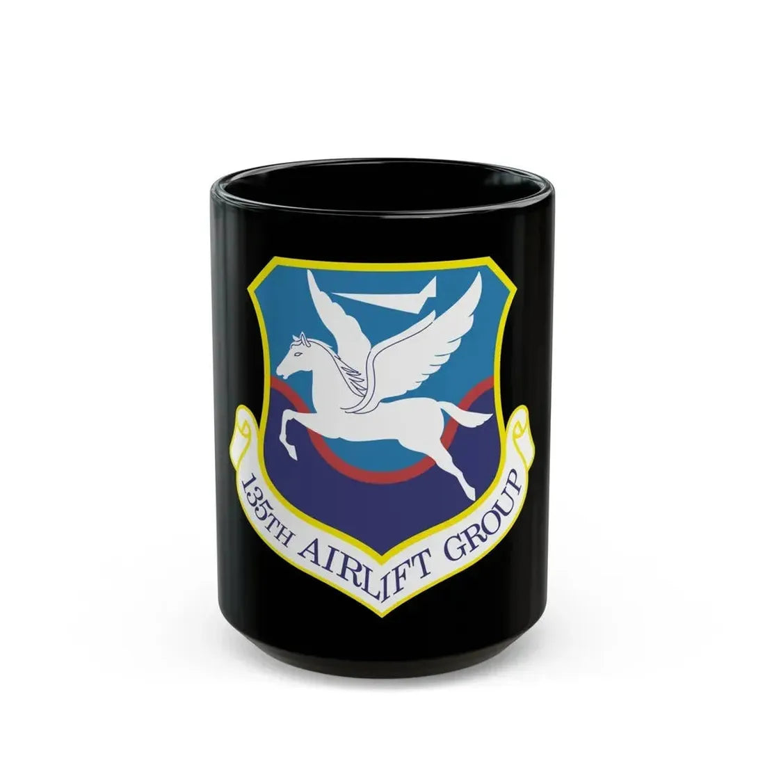 135th Airlift Group (U.S. Air Force) Black Coffee Mug 15oz - Go Mug Yourself