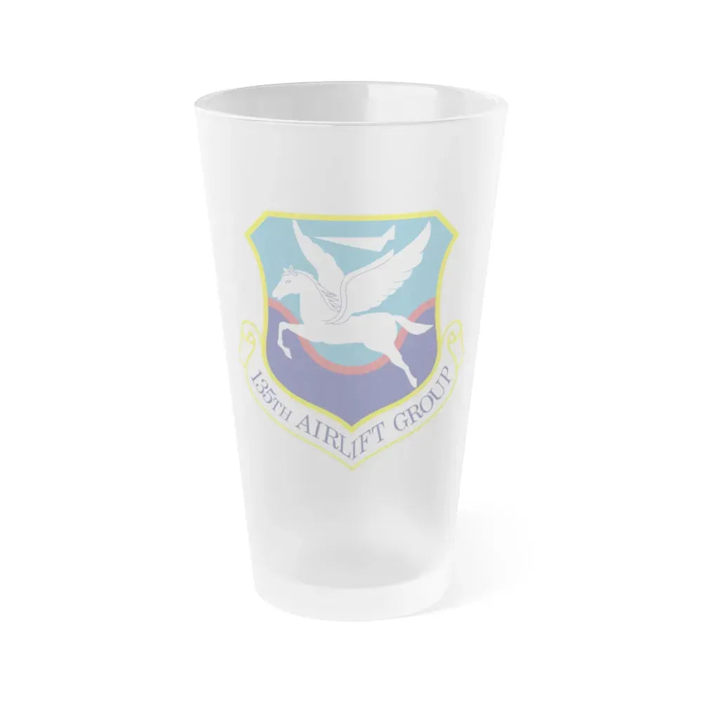 135th Airlift Group (U.S. Air Force) Frosted Pint Glass 16oz 16oz Frosted - Go Mug Yourself