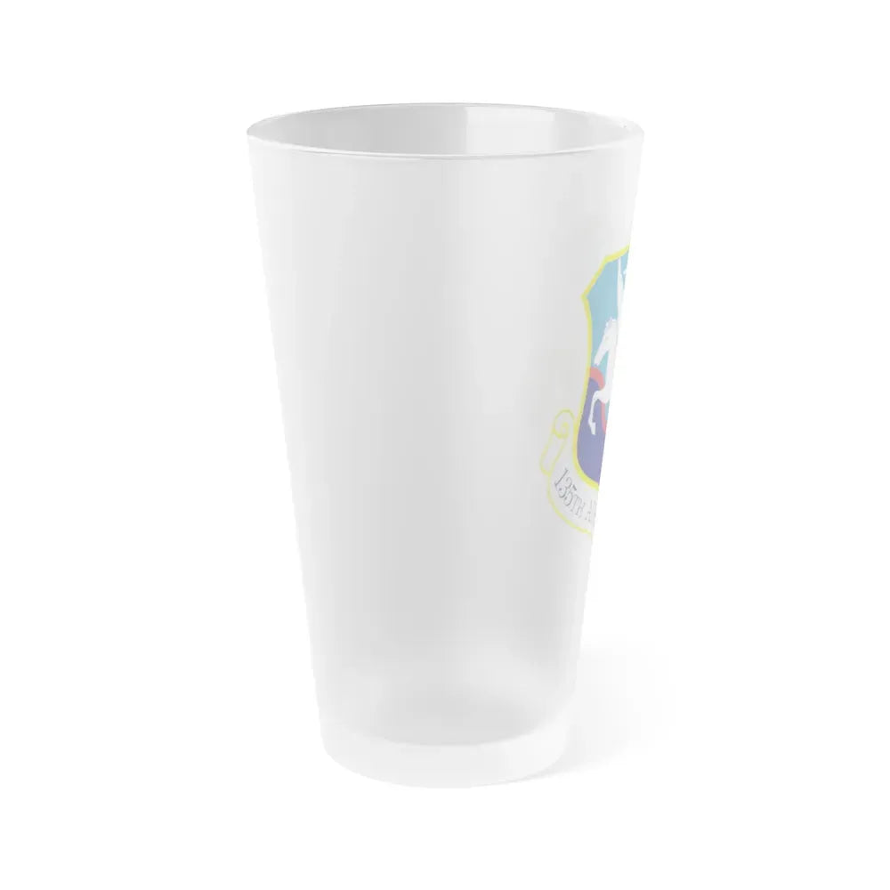 135th Airlift Group (U.S. Air Force) Frosted Pint Glass 16oz - Go Mug Yourself